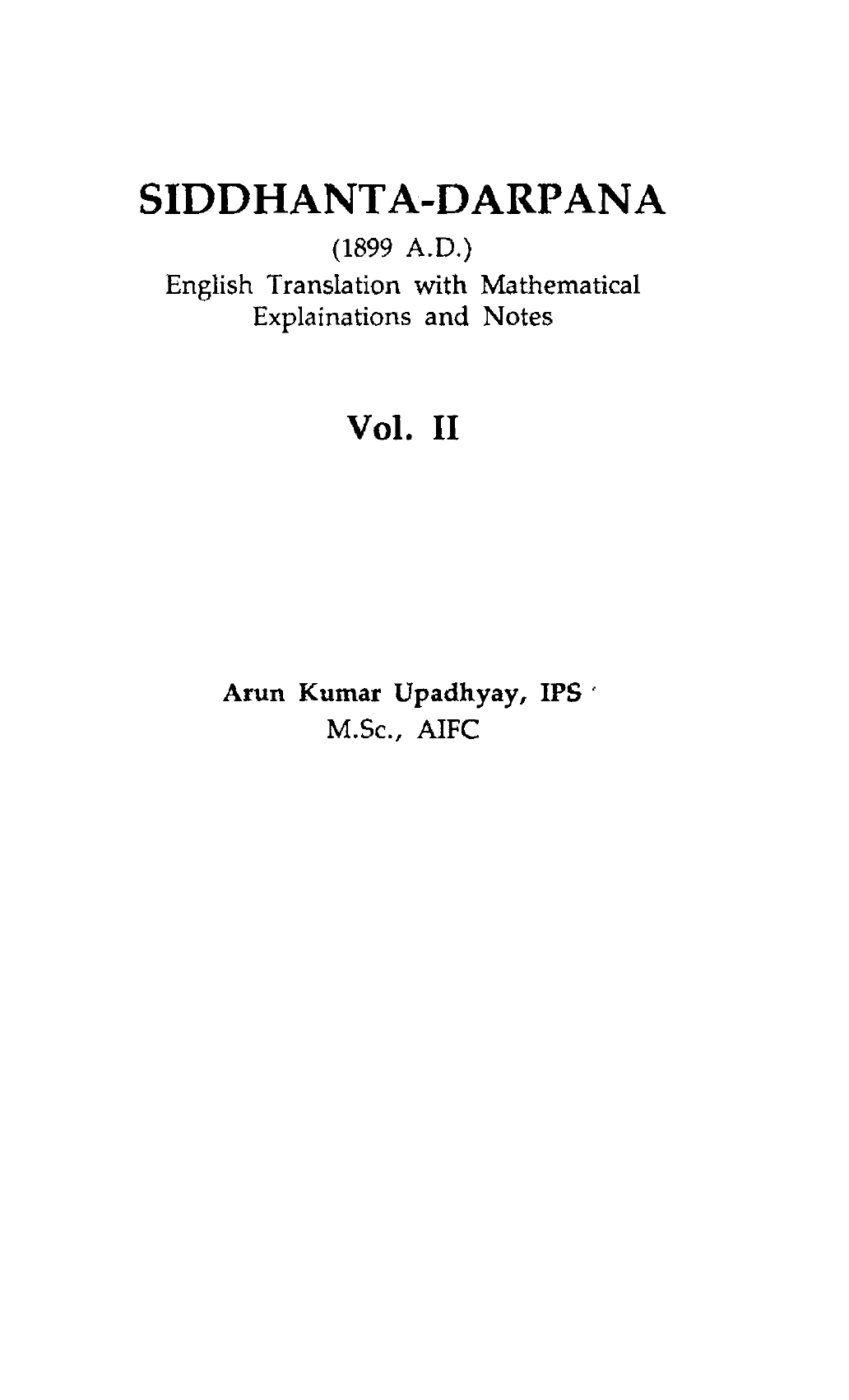 Arun Kumar_Upadhyaya_Siddhanta Darpana_Vol.2_0