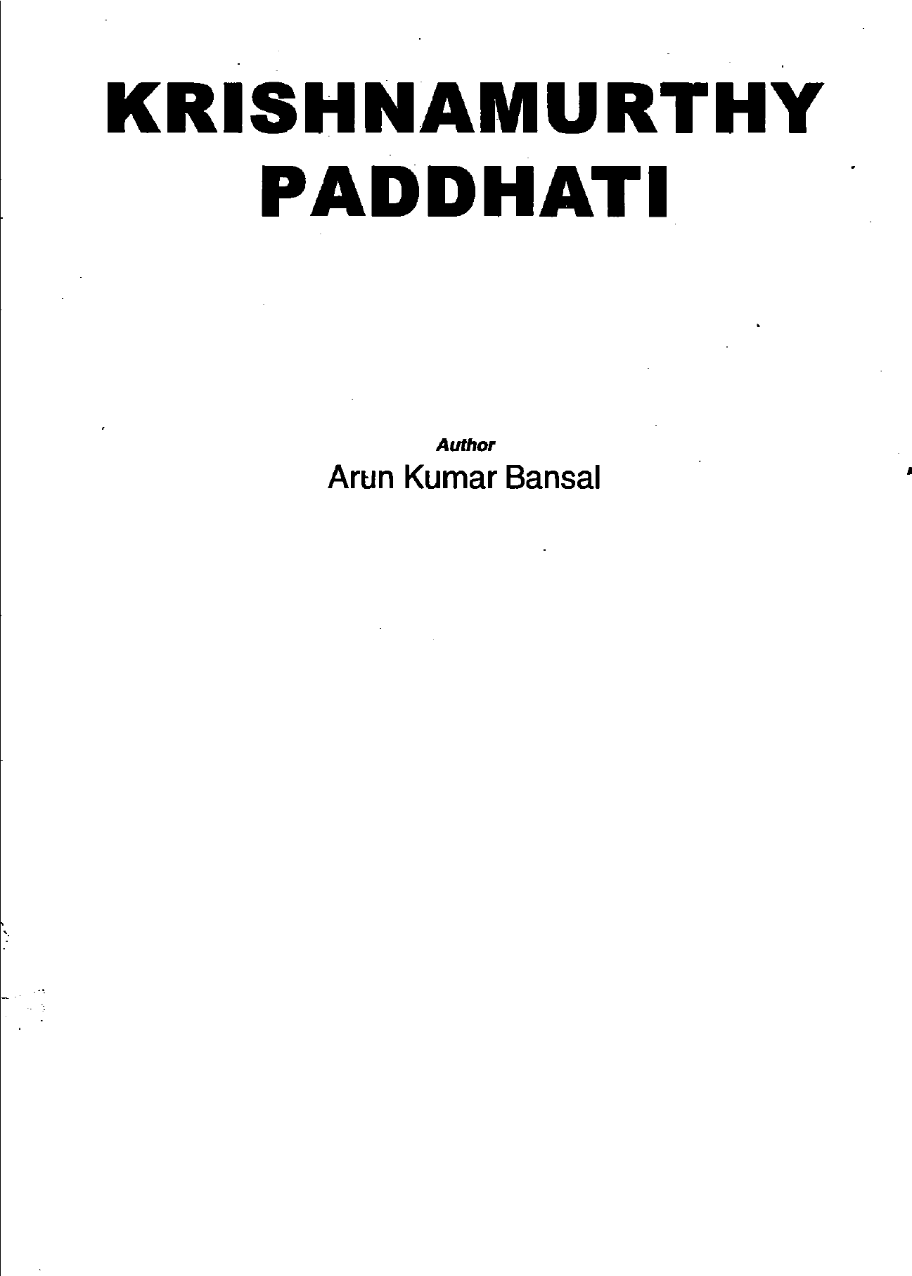 Jyotish_Krishnamurthy paddhati_Bansal_0